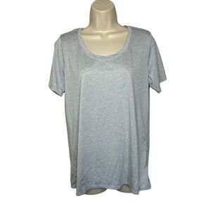 Nike Dri Fit Light Gray Women's Short Sleeve Tee Sz L for Workout